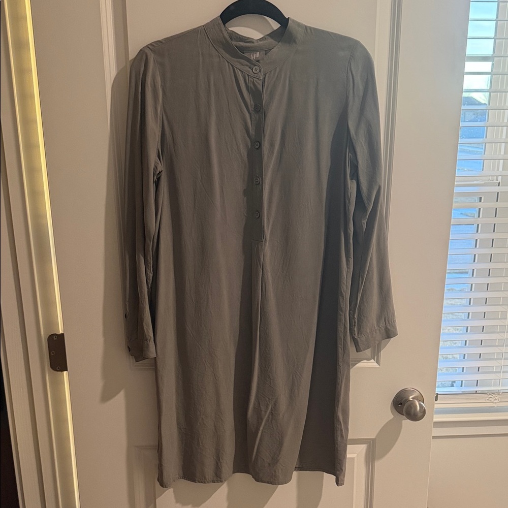 J. Jill Charcoal Long Sleeve Dress